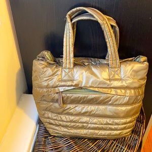 Sondra Robert’s SR2 Army Green Nylon Quilted Tote Bag